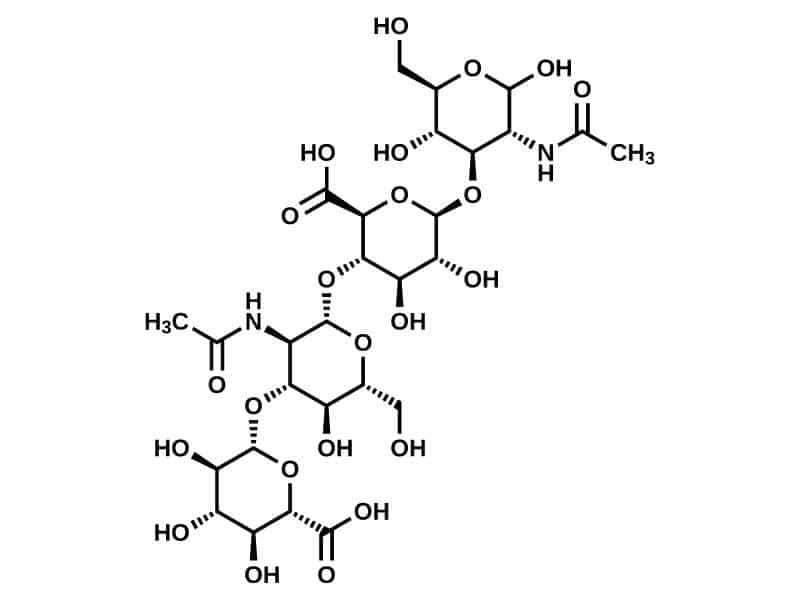 Hyaluronic acid tetrasaccharide structural formula