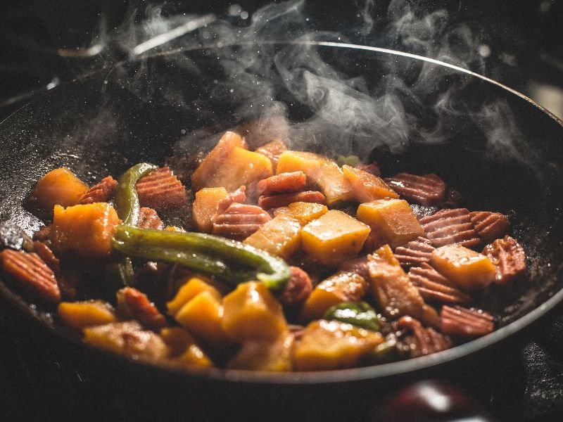 cooking food