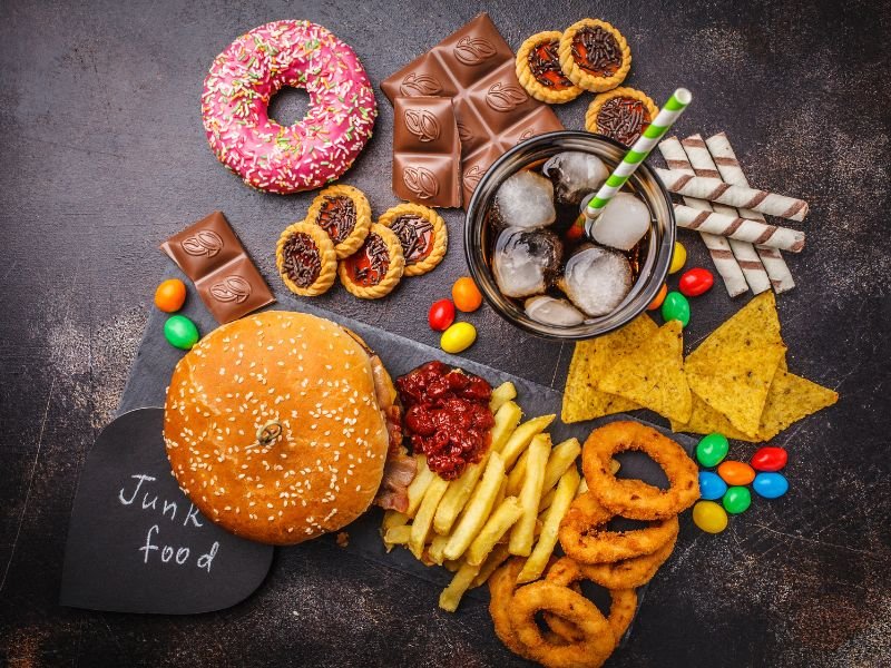 sugary foods and foods that cause dark circles under eyes.